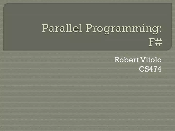 parallel programming f