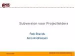 Subversion voor Projectleiders - slide 1