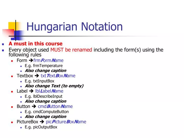 hungarian notation