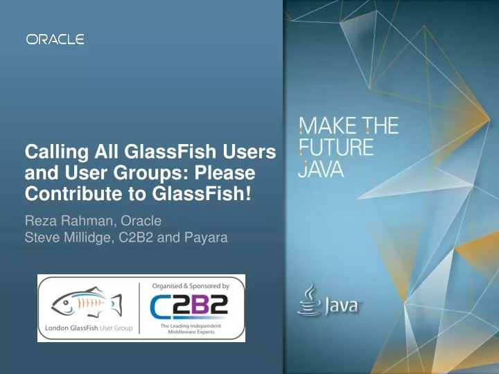 calling all glassfish users and user groups please contribute to glassfish