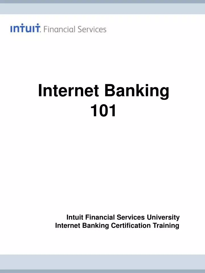 internet banking 101