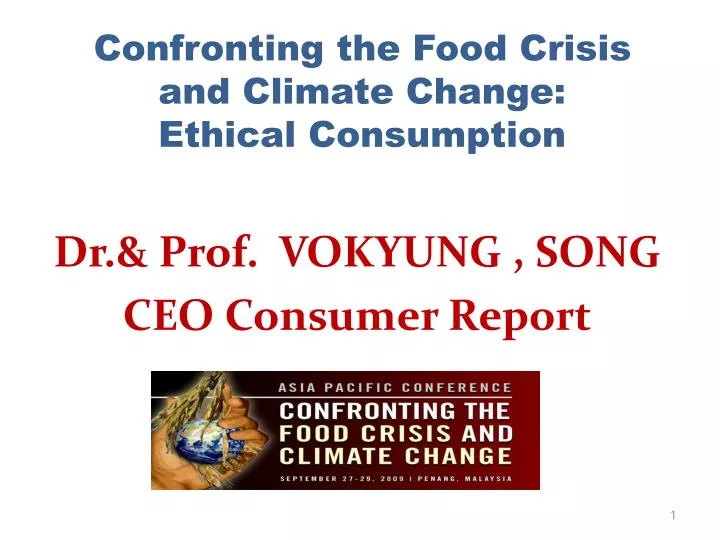 confronting the food crisis and climate change ethical consumption