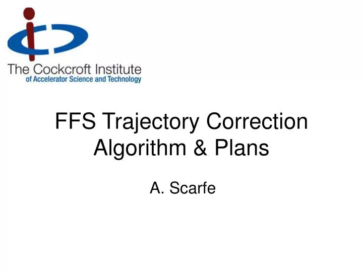 ffs trajectory correction algorithm plans