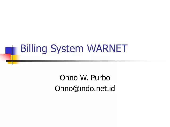 billing system warnet