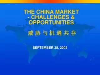 the china market challenges opportunities