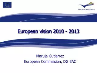 European vision 2010 - 2013