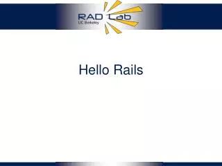 Hello Rails