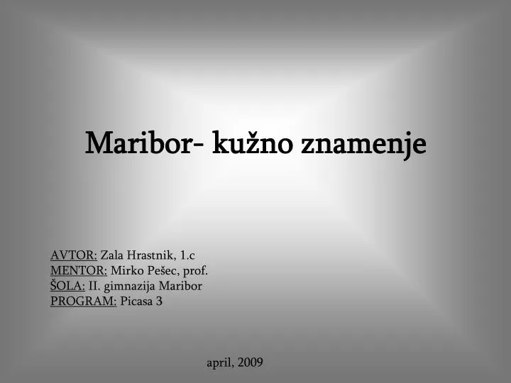 maribor ku no znamenje