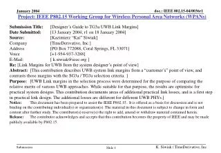 Project: IEEE P802.15 Working Group for Wireless Personal Area Networks (WPANs)