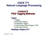 PPT - Chapter 5: POS Tagging PowerPoint Presentation, free download ...