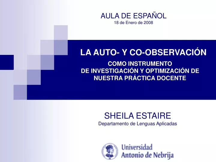 la auto y co observaci n