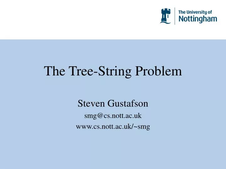 the tree string problem