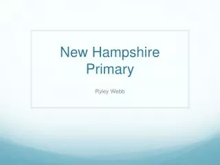 New Hampshire Primary