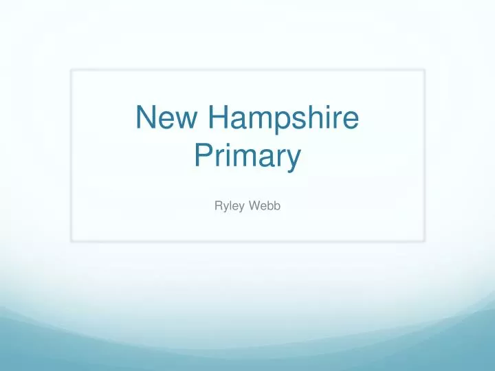 new hampshire primary