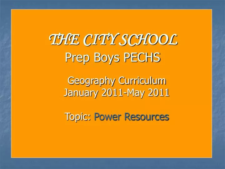 the city school prep boys pechs