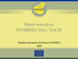 nab r wniosk w interreg iiia tacis