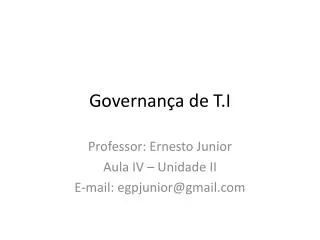 governan a de t i