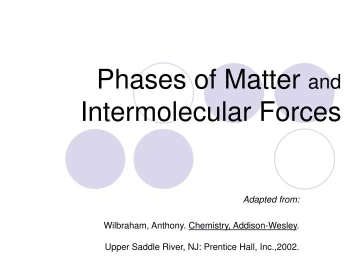phases of matter and intermolecular forces