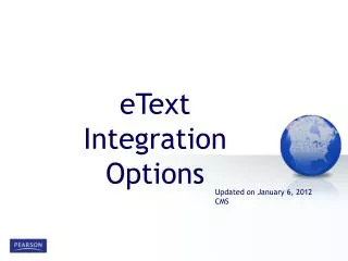 eText Integration Options