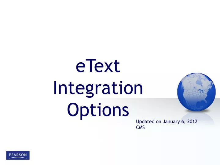 etext integration options