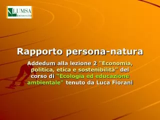 rapporto persona natura