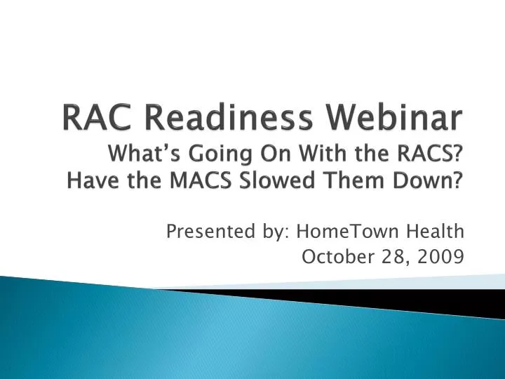 rac readiness webinar what s going on with the racs have the macs slowed them down