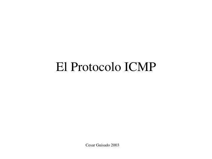 el protocolo icmp