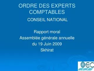ordre des experts comptables