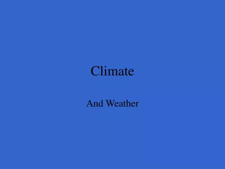 climate