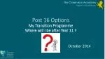 Exploring Post-16 Options: Your Transition Path After Year 11 at The Clarendon Academy - slide 1