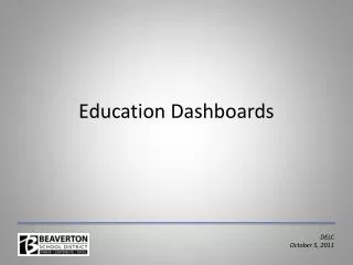 Education Dashboards