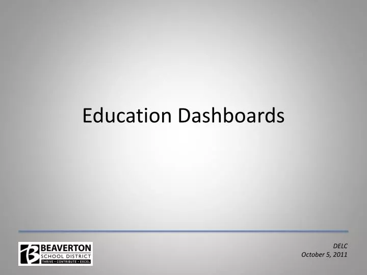 education dashboards