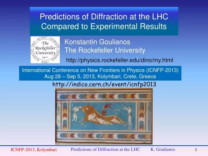 predictions of diffraction at the lhc compared to experimental results