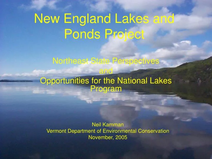 new england lakes and ponds project