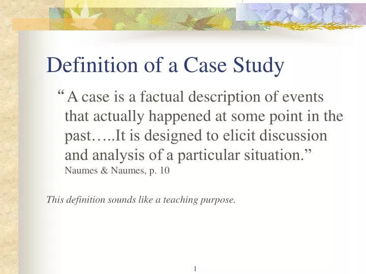 definition of a case study