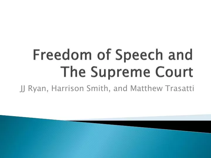 freedom of speech and the supreme court