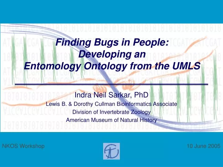 finding bugs in people developing an entomology ontology from the umls