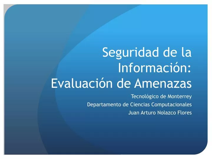 seguridad de la informaci n evaluaci n de amenazas