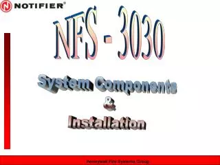 System Components &amp; Installation