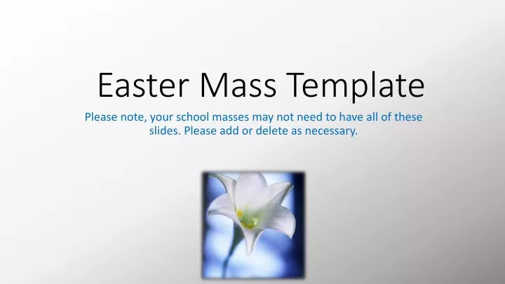 easter mass template