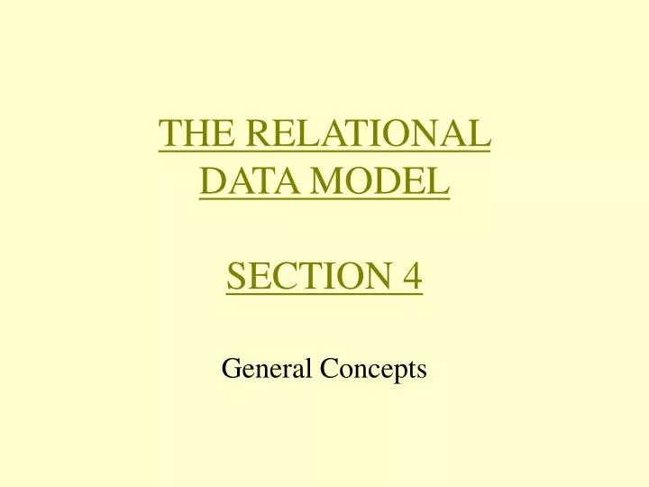 the relational data model section 4