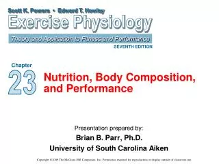 Nutrition, Body Composition, and Performance