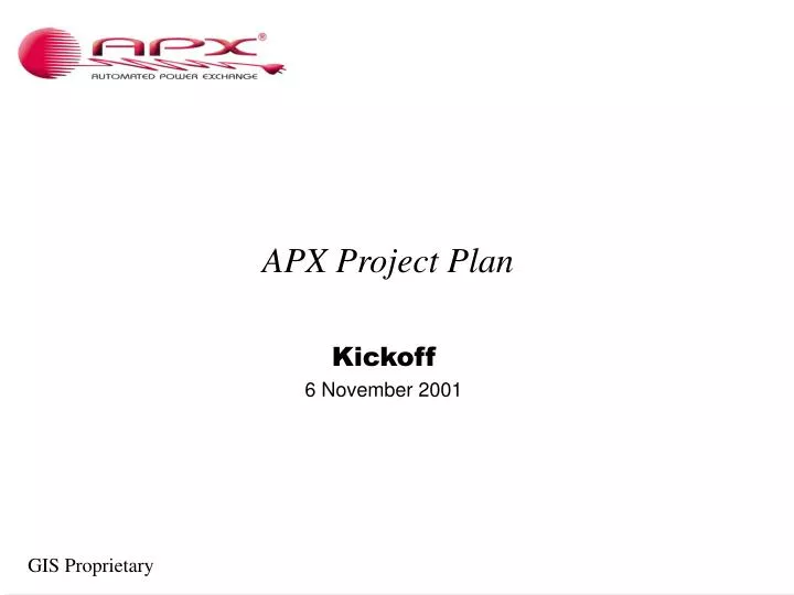 apx project plan