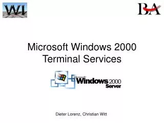 microsoft windows 2000 terminal services