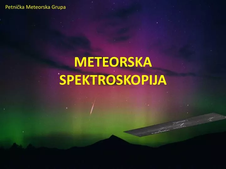 meteorska spektroskopija
