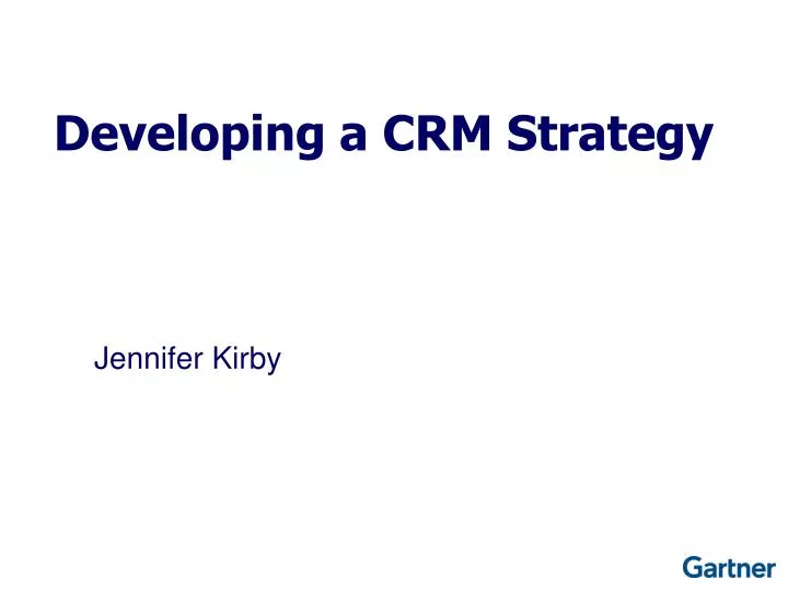 developing a crm strategy