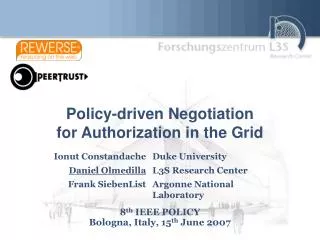 Policy-driven Negotiation for Authorization in the Grid