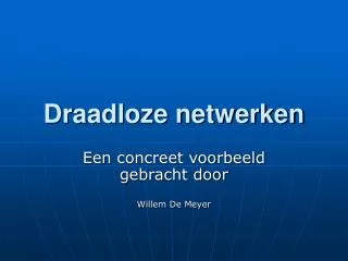 draadloze netwerken