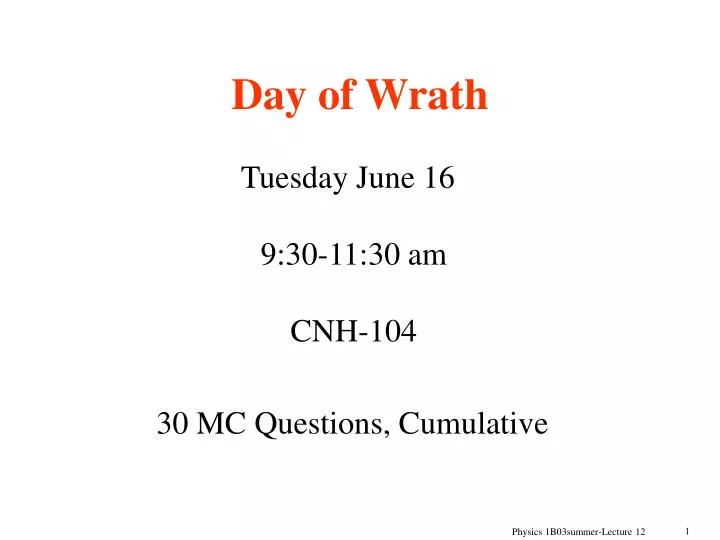 day of wrath