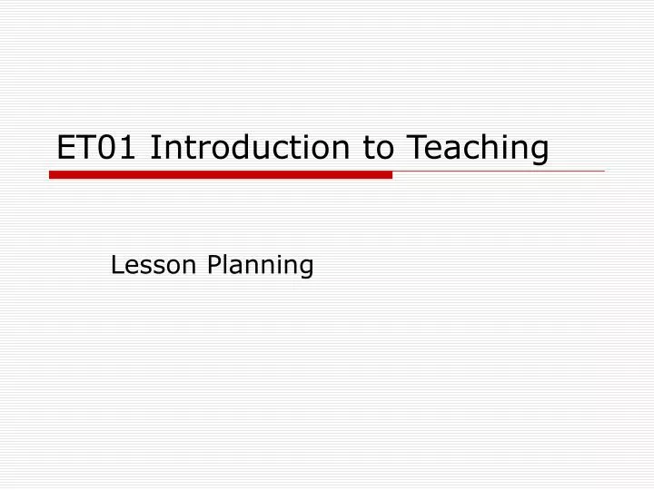 et01 introduction to teaching